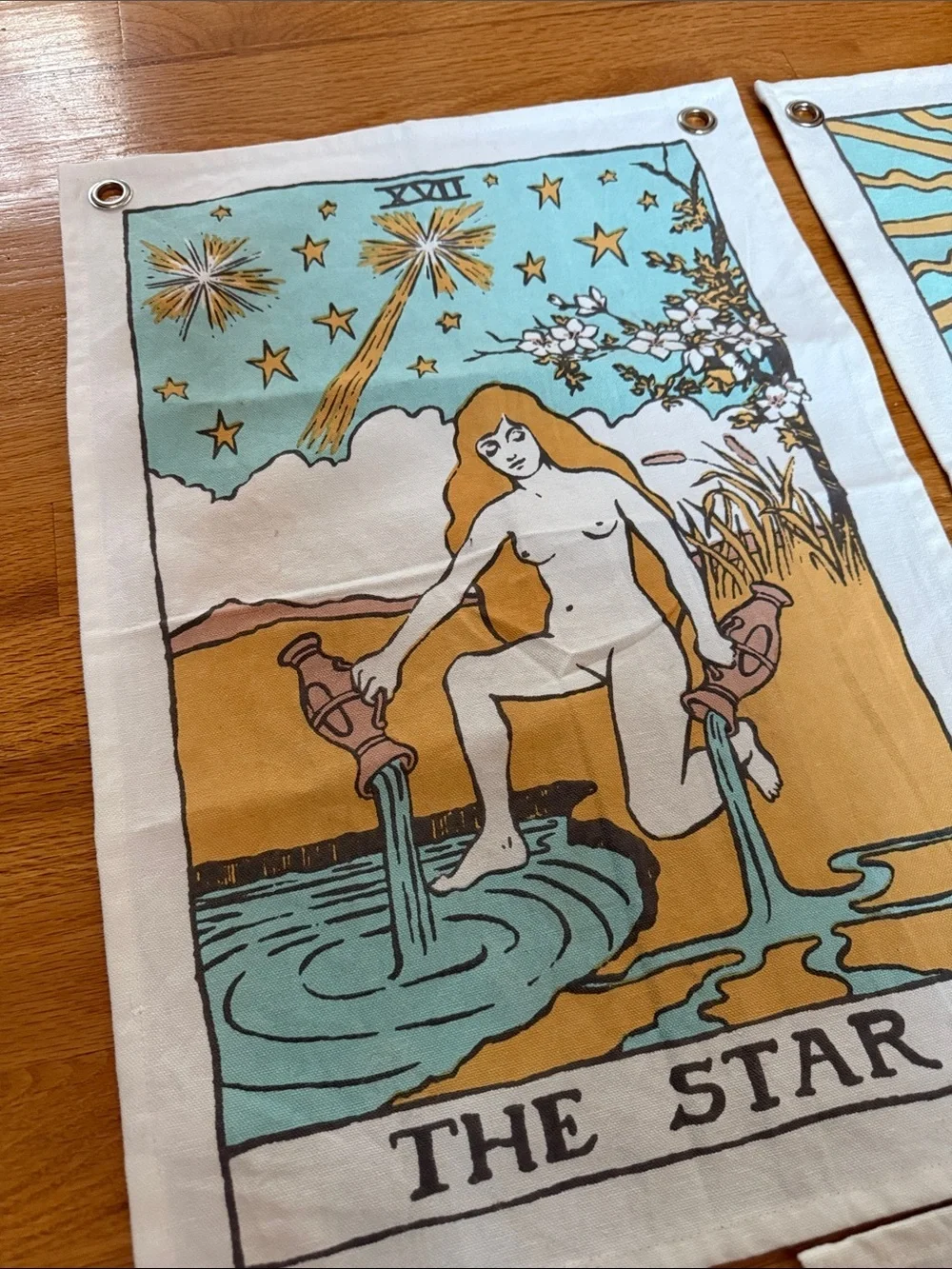 URBAN OUTFITTERS Set of 3 Tarot Card Tapestries Hanging Decor Star Moon Sun